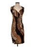 Cache Animal Print Brown Cocktail Dress Size XS - photo 1