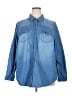 Torrid 100% Cotton Blue Long Sleeve Button-Down Shirt Size 3X Plus (3) - photo 1