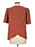 DR2 100% Polyester Brown Orange Short Sleeve Top Size L - photo 2