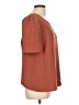 DR2 100% Polyester Brown Orange Short Sleeve Top Size L - photo 4