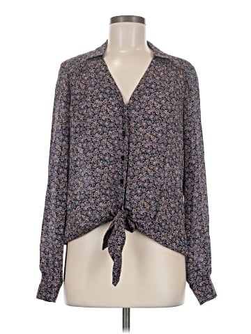 Parker Long Sleeve Silk Top (view 1)