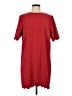 H&M Solid Red Casual Dress Size L - photo 1