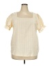 Shein Ivory Short Sleeve Blouse Size 2X - photo 1