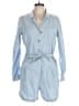 J.Crew 100% Cotton Solid Blue Romper Size 10 - photo 1