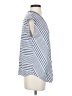 Max Studio Stripes Blue Sleeveless Button-Down Shirt Size XS - photo 4
