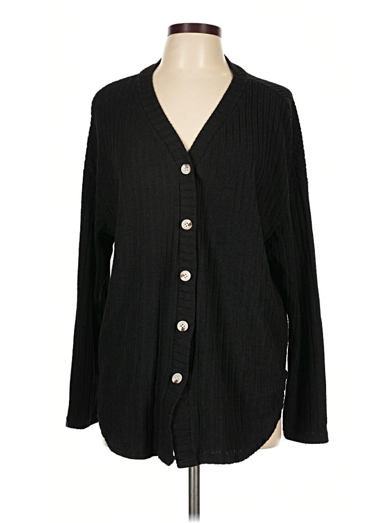 Pre-owned Unbranded Cardigan Sweater In Black