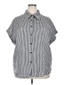 Unbranded 100% Polyester Houndstooth Silver Short Sleeve Blouse Size 4X - photo 1