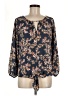 West Kei 100% Polyester Blue 3/4 Sleeve Blouse Size M - photo 1