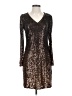 DKNY Metallic Brown Cocktail Dress Size 4 - photo 1