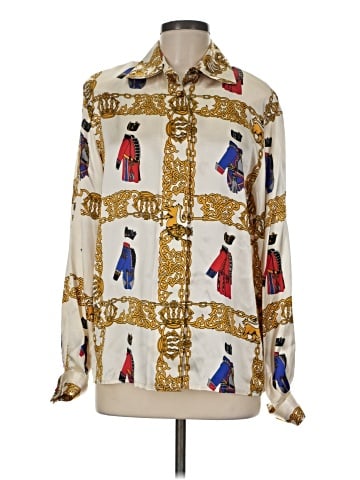 Assorted Brands Long Sleeve Silk Top (view 1)