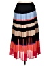 Ann Taylor 100% Polyester Color Block Black Casual Skirt Size 2 Petite - photo 1