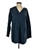 Soft Surroundings 100% Tencel Blue 3/4 Sleeve Button-Down Shirt Size S - photo 1