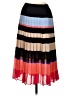 Ann Taylor 100% Polyester Color Block Black Casual Skirt Size 2 Petite - photo 2