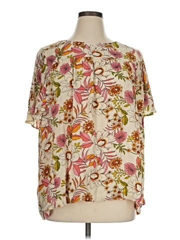 Susan Graver Short Sleeve Blouse (view 1)