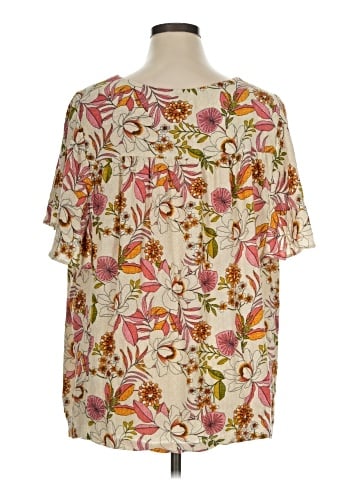 Susan Graver Short Sleeve Blouse (view 2)