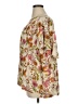 Susan Graver 100% Rayon Floral Ivory Short Sleeve Blouse Size 1X - photo 5