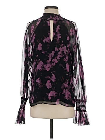 Parker Long Sleeve Silk Top (view 1)