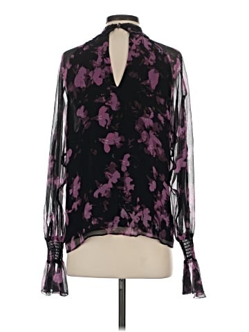Parker Long Sleeve Silk Top (view 2)