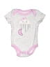 Quiltex Graphic Silver Short Sleeve Onesie Size 3-6 mo - photo 1