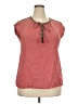 DR2 100% Rayon Pink Short Sleeve Blouse Size XXL - photo 1