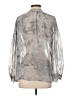 Vince. 100% Silk Gray Long Sleeve Silk Top Size XS - photo 2