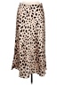 Aqua Animal Print Tan Casual Skirt Size M - photo 1