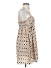Bar III 100% Polyester Print Brown Casual Dress Size S - photo 4