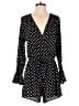 Veronica M. 100% Polyester Polka Dots Black Romper Size S - photo 1