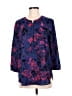 Not Your Daughter's Jeans 100% Polyester Blue 3/4 Sleeve Blouse Size M - photo 1