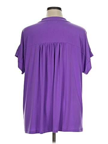 Susan Graver Short Sleeve Blouse (view 2)