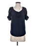 Joie 100% Silk Blue Short Sleeve Silk Top Size XS - photo 1
