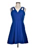 BCBGMAXAZRIA Solid Blue Cocktail Dress Size 8 - photo 1