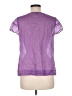 Halogen 100% Cotton Purple Short Sleeve Blouse Size M - photo 2