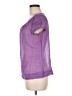 Halogen 100% Cotton Purple Short Sleeve Blouse Size M - photo 5