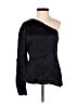 Zara 100% Leather Black Long Sleeve Blouse Size XS - photo 1