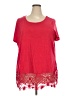 Lane Bryant Red Short Sleeve Top Size 22 - 24 Plus - photo 1