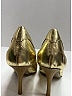 Moschino 100% Leather Metallic Gold Heels Size EU 35 - photo 4