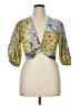 Zara Yellow 3/4 Sleeve Blouse Size XL - photo 1