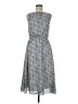 The Limited 100% Polyester Print Gray Casual Dress Size M - photo 1