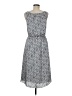 The Limited 100% Polyester Print Gray Casual Dress Size M - photo 2