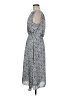 The Limited 100% Polyester Print Gray Casual Dress Size M - photo 5