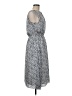 The Limited 100% Polyester Print Gray Casual Dress Size M - photo 4