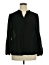 NANETTE Nanette Lepore 100% Polyester Black Long Sleeve Blouse Size XL - photo 1