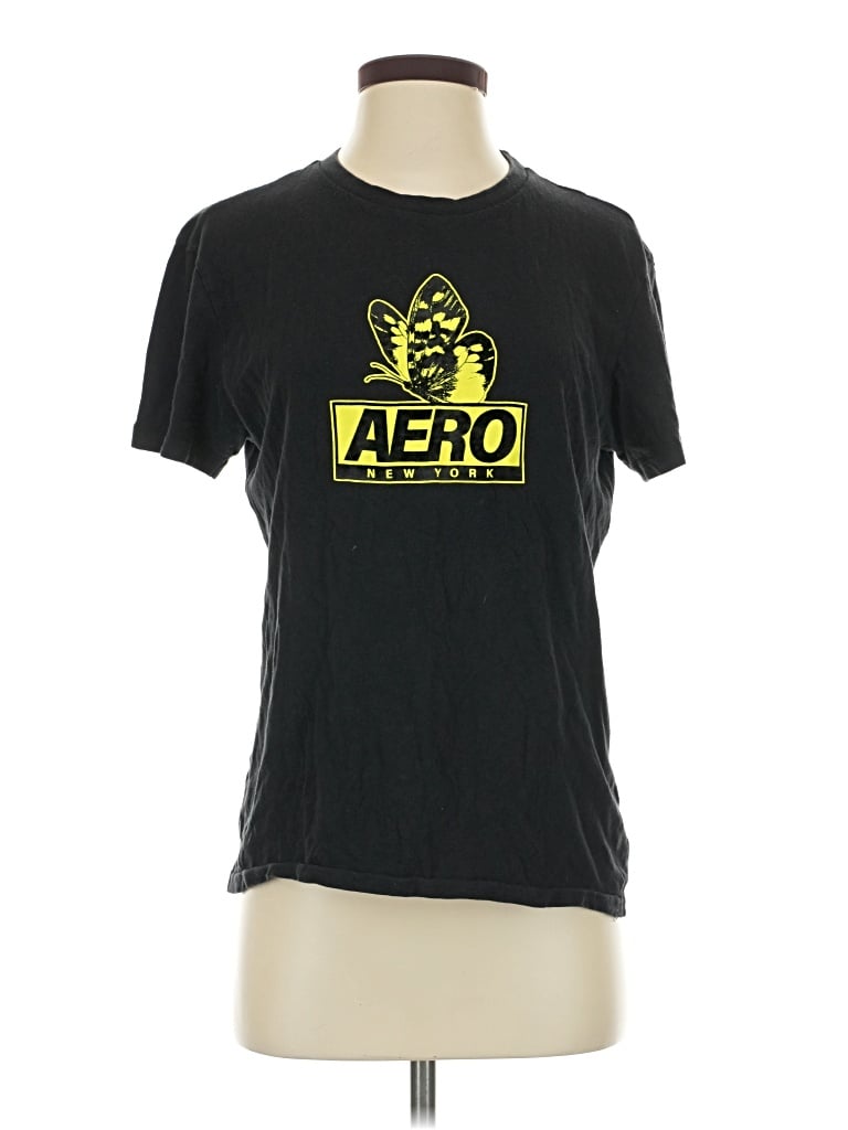 Pre-owned Aéropostale Short Sleeve T-shirt In Black