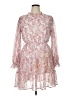 Unbranded 100% Polyester Floral Pink Cocktail Dress Size XL - photo 1