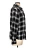 Express 100% Rayon Plaid Black Long Sleeve Button-Down Shirt Size L - photo 4