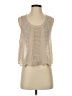 Paper Crane 100% Polyester Tan Sleeveless Blouse Size S - photo 1