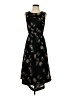 Lucky Brand 100% Polyester Floral Black Cocktail Dress Size XS - photo 1