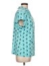 Charter Club Teal Short Sleeve Blouse Size L - photo 4