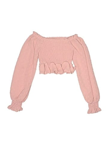 Aqua Long Sleeve Blouse (view 1)